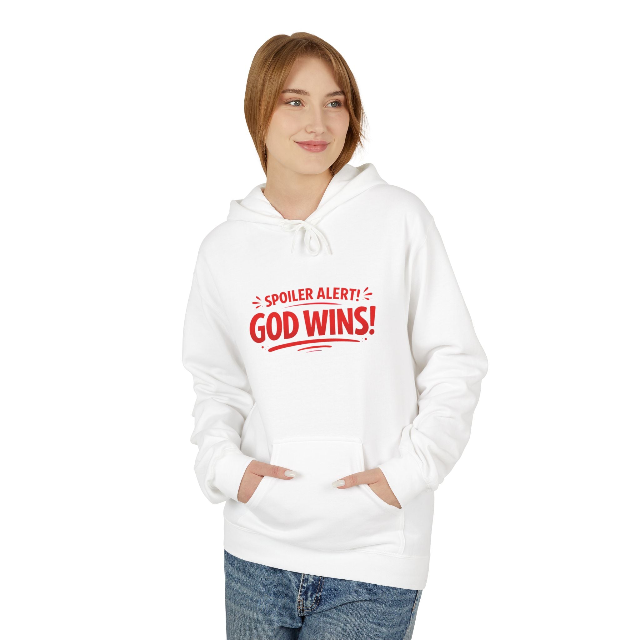 God Wins Hoodie – Christian Faith Graphic Pullover (Spoiler Alert!)