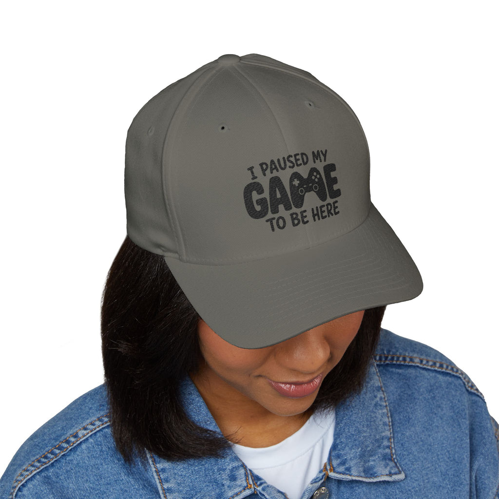 Gamer Cap - "I Paused My Game to Be Here" Embroidered Hat