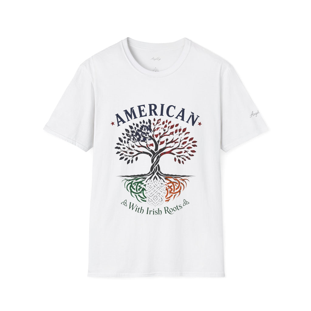 American Tree of Roots T‑Shirt — "American" Patriotic Tree Design