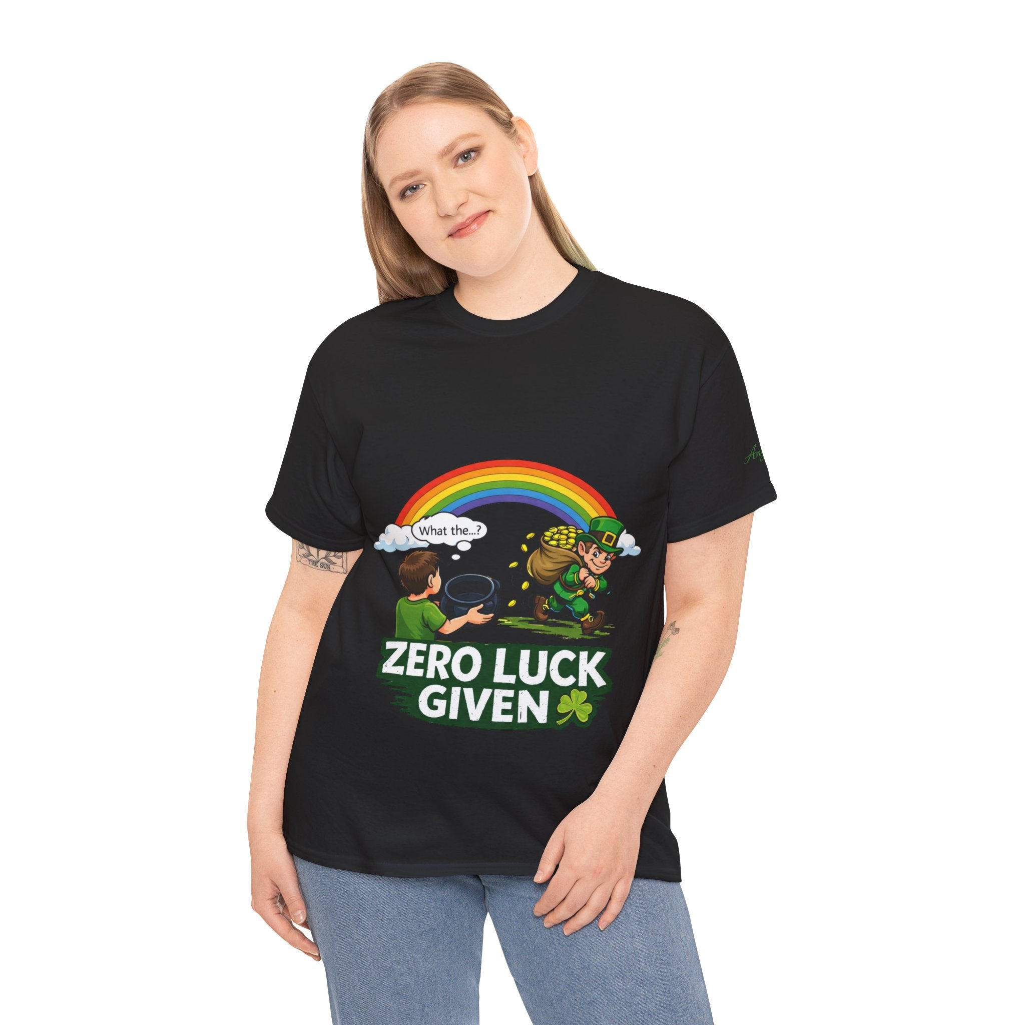 Copy of Copy of Copy of Copy of Copy of Copy of T‑Shirt — "Zero Luck Given" Irish Fairy St. Patrick’s Day Tee