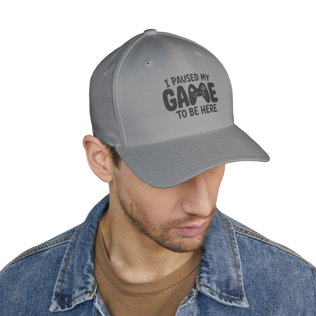 Gamer Cap - "I Paused My Game to Be Here" Embroidered Hat