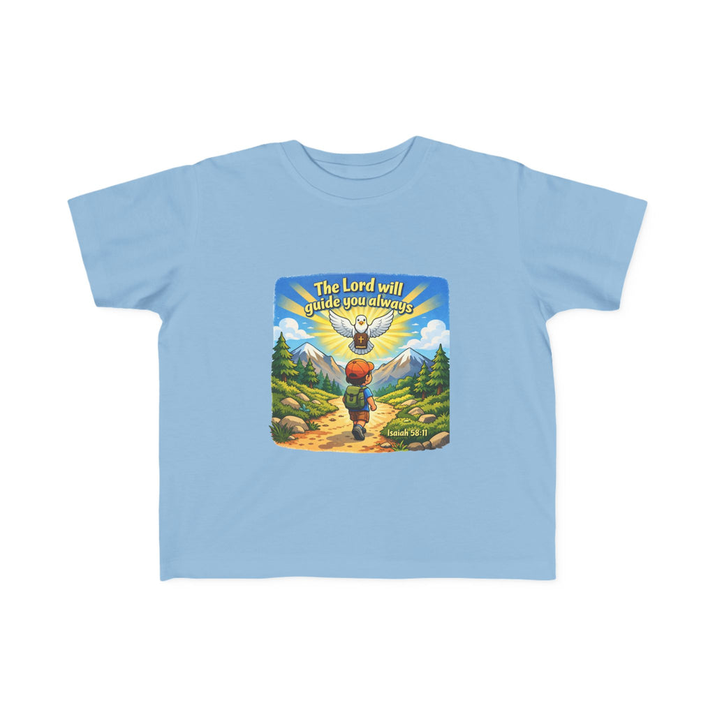 Toddler T-Shirt – "The Lord Will Guide You Always" Cute Christian Kids Tee