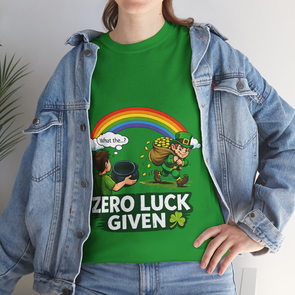 Copy of Copy of Copy of Copy of Copy of Copy of T‑Shirt — "Zero Luck Given" Irish Fairy St. Patrick’s Day Tee