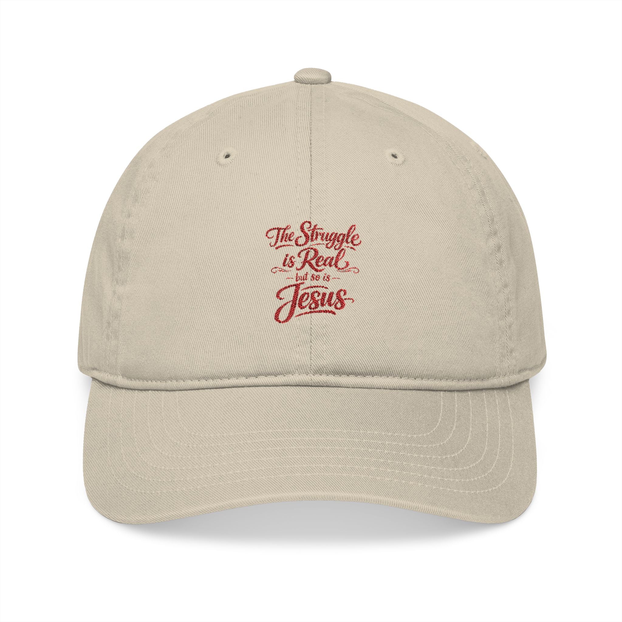 Embroidered Christian Baseball Cap - "The Struggle is Real... Jesus"