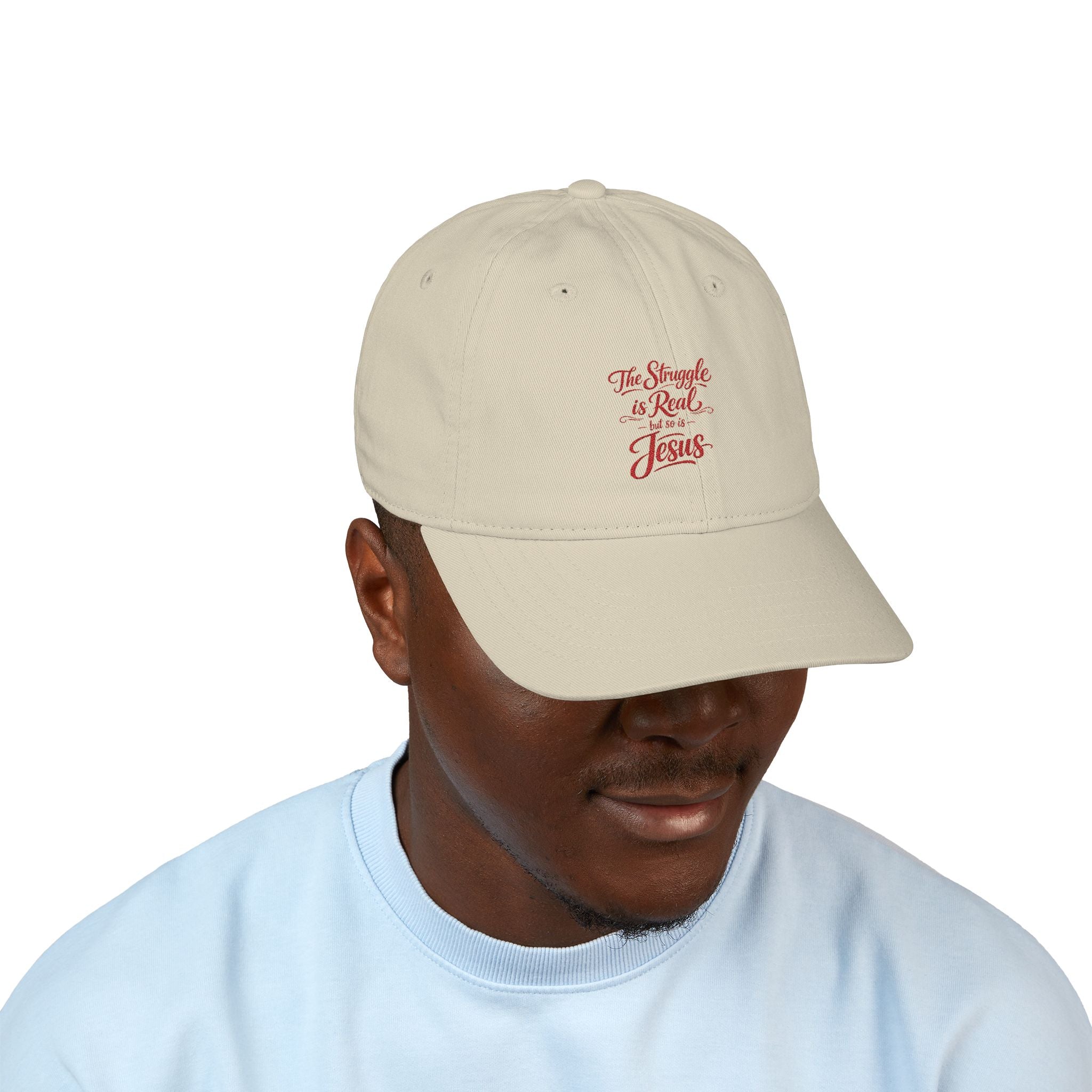 Embroidered Christian Baseball Cap - "The Struggle is Real... Jesus"