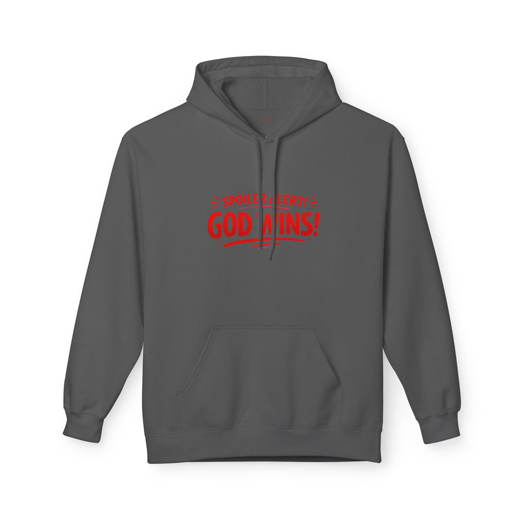 God Wins Hoodie – Christian Faith Graphic Pullover (Spoiler Alert!)