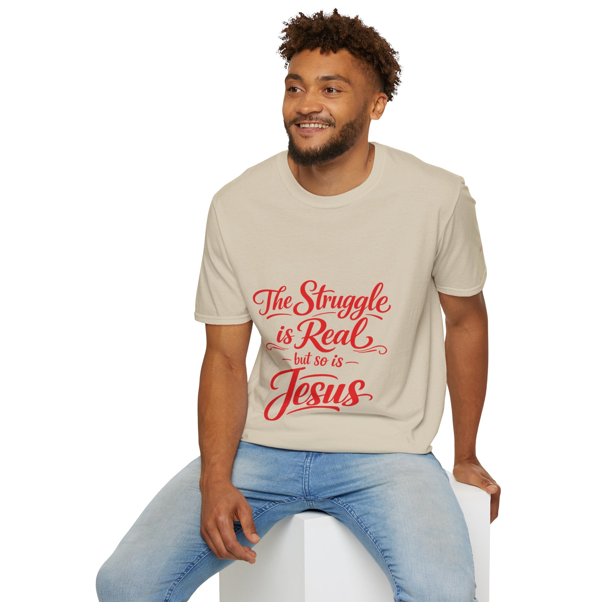 Christian T-Shirt “The Struggle Is Real but so is Jesus” — Inspirational Faith Tee